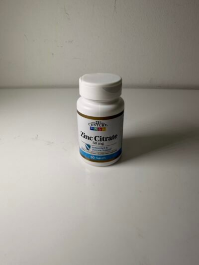 21st Century Zinc Citrate 50mg Tablets, Immune & Antioxidant, 360ct - Produto Novo (Lacrado)