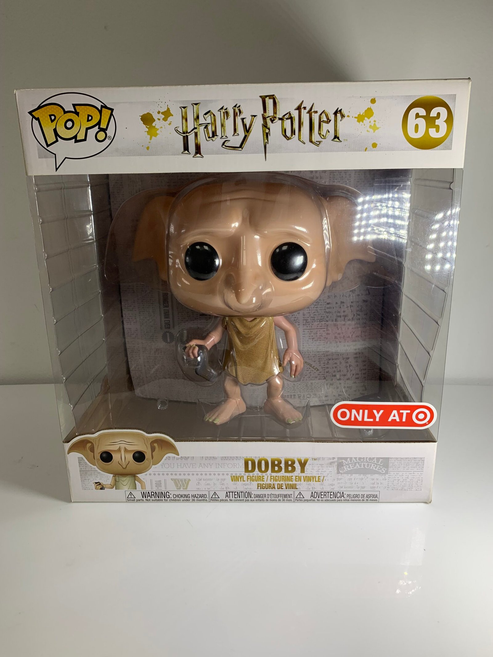 Funko Pop #63 Harry Potter Exclusive Super Size 10 Dobby (Novo)