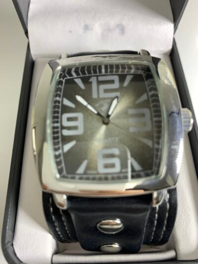Beverly Hills Polo Club Men's Quartz Analog Watch Black Band New Battery Working