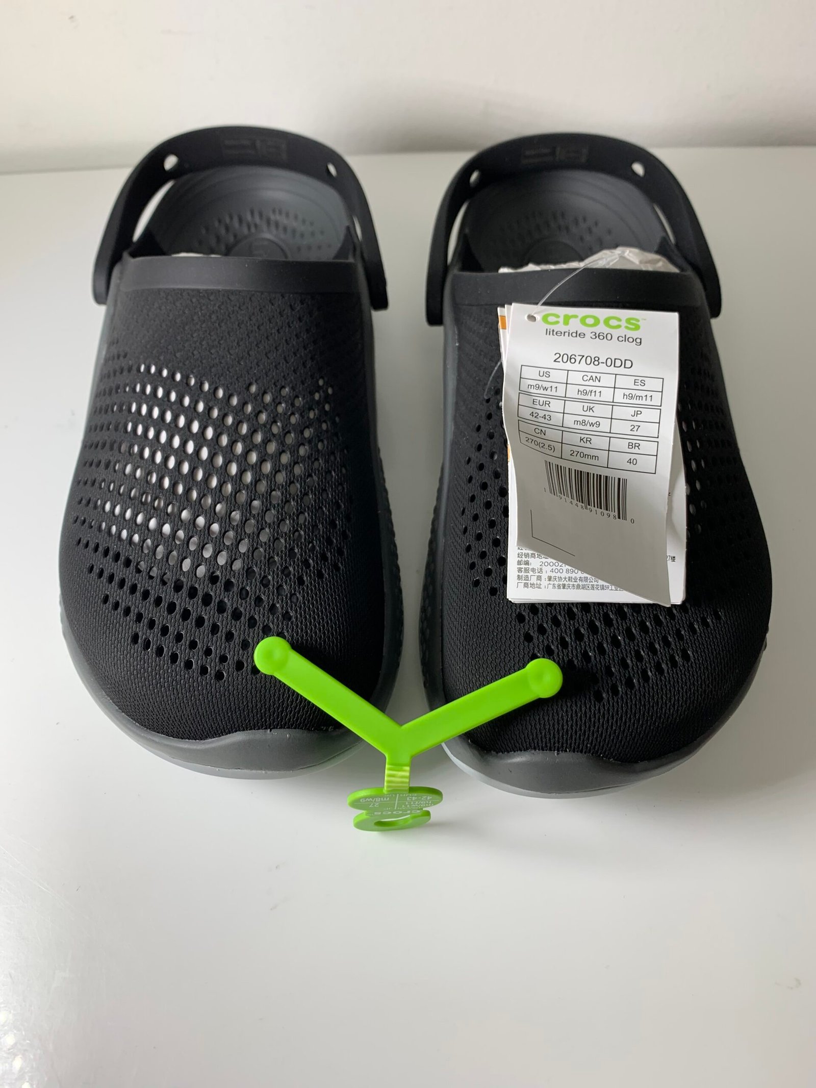 Original Crocs Unisex LiteRide 360 Clogs - Black - USED - SIZE M9-W11
