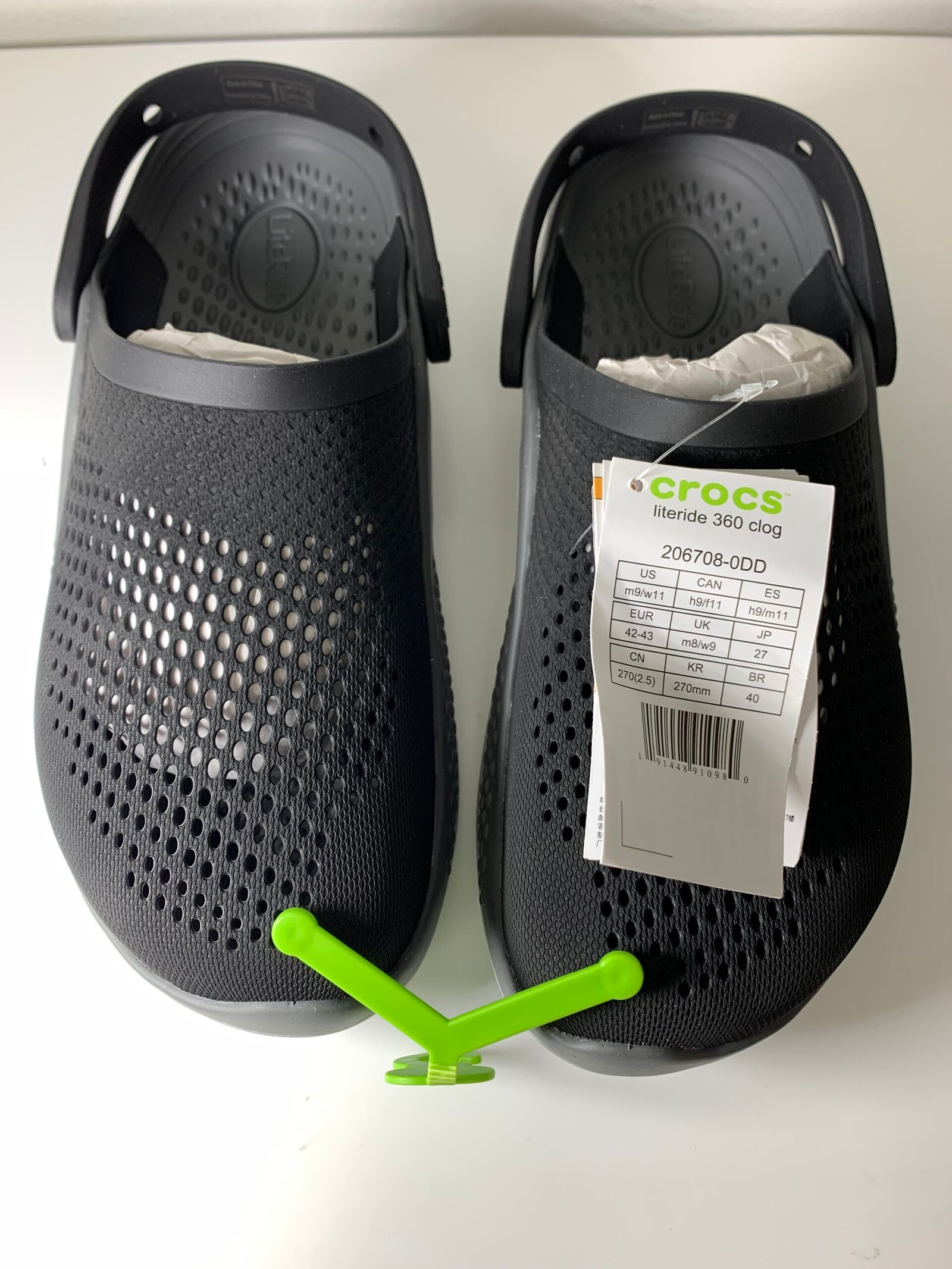 Original Crocs Unisex LiteRide 360 Clogs - Black - USED - SIZE M9-W11 - Imagem 3