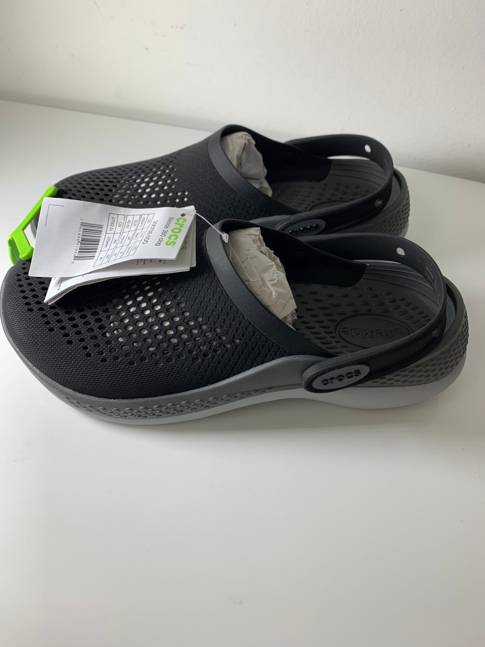 Original Crocs Unisex LiteRide 360 Clogs - Black - USED - SIZE M9-W11 - Imagem 4