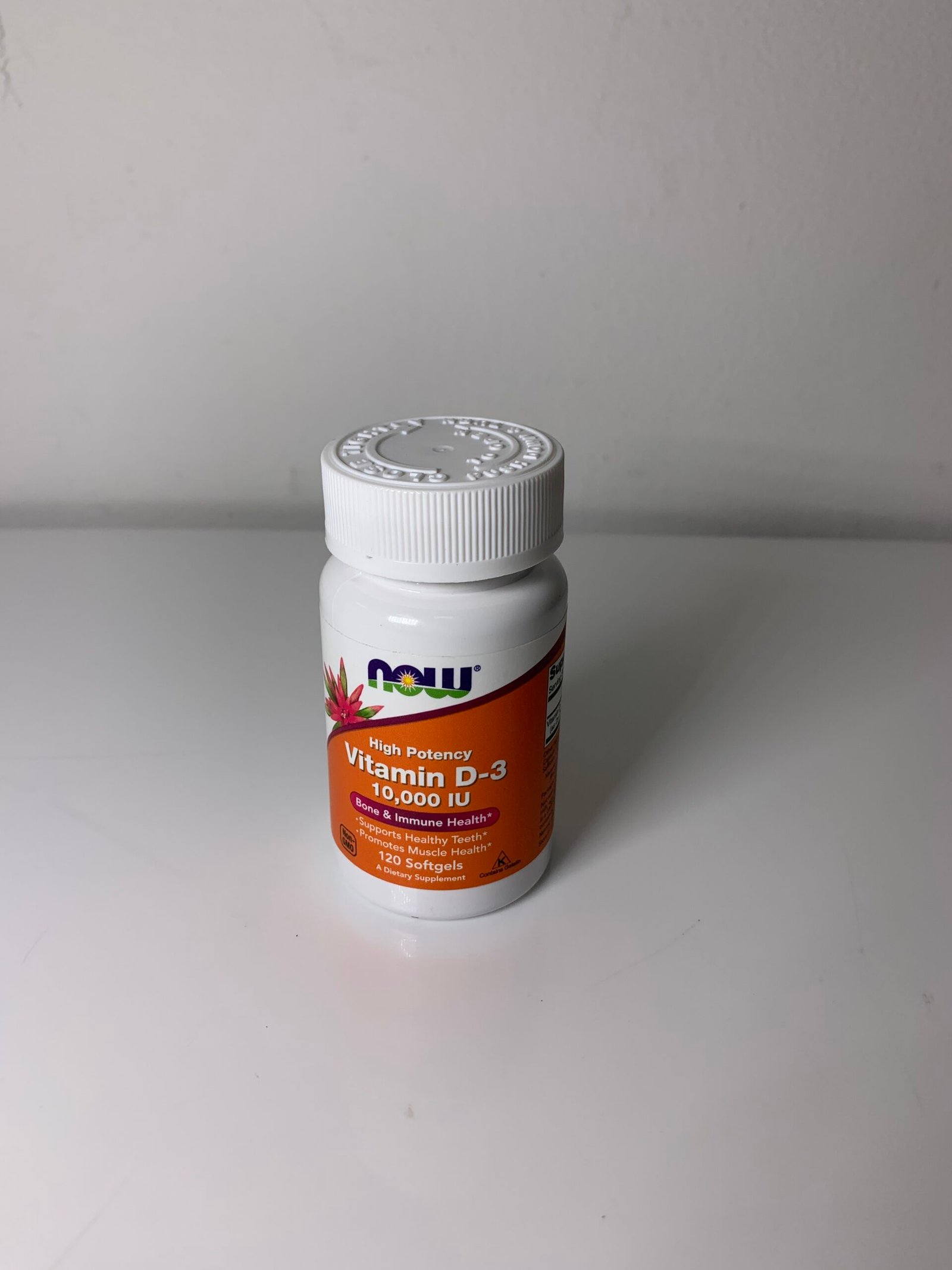 Vitamina D-3 10.000 UI, Potência Máxima, Suporte Estrutural*, 120 Cápsulas Gelatinosas(Novo)(Lacrado)