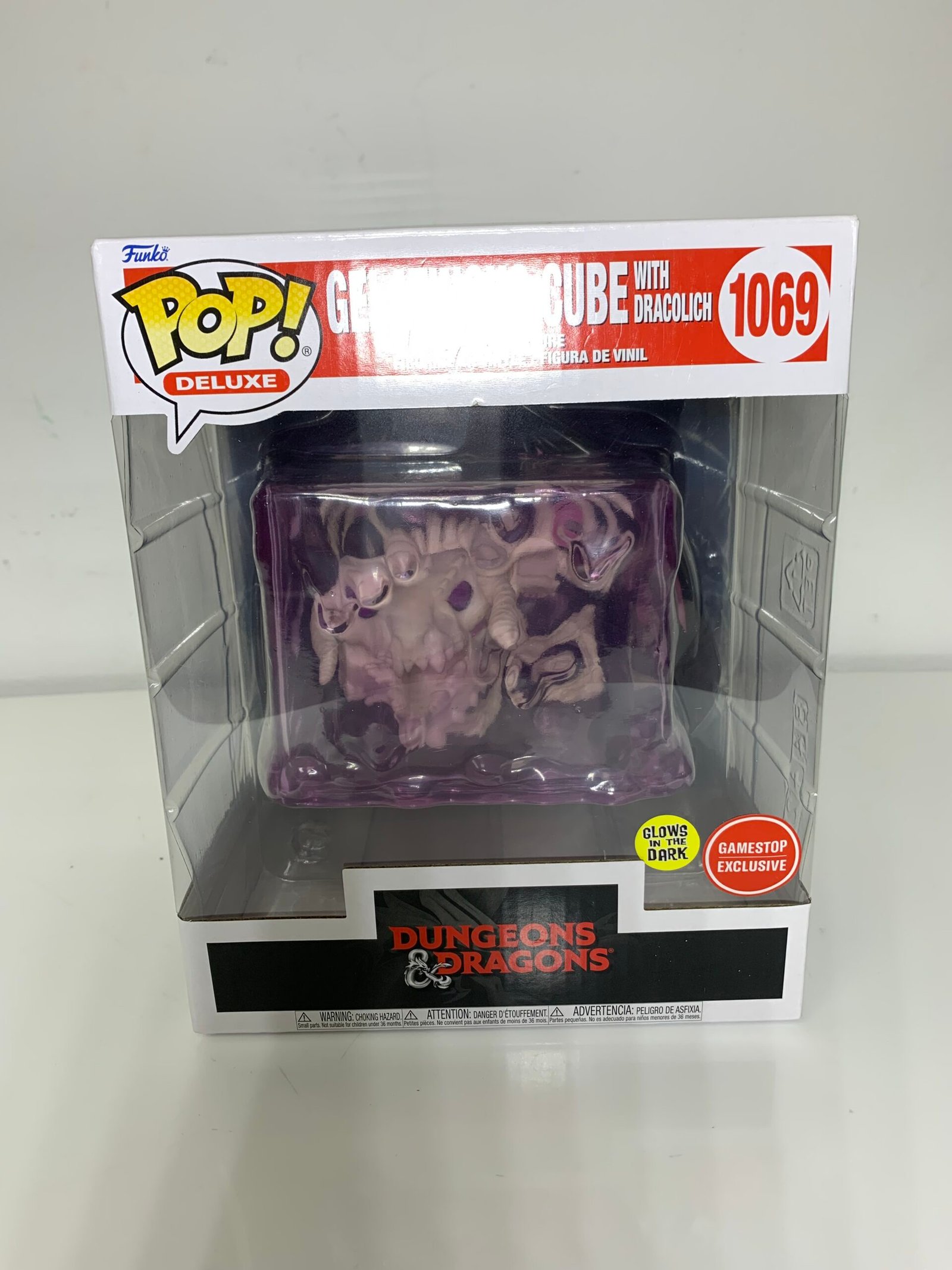 Funko Pop Deluxe #1069 Glow in the Dark Gelatinous Cube Dracolich D&D Gamestop (Novo)