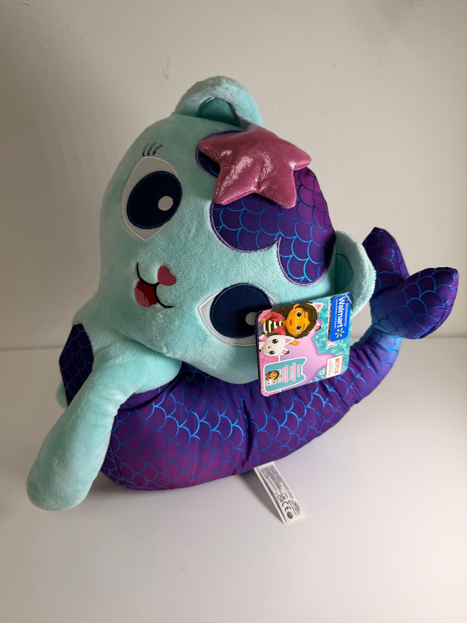 Gabby's Dollhouse Mercat stuffed animal Dreamworks half cat/half fish hybrid (Novo)