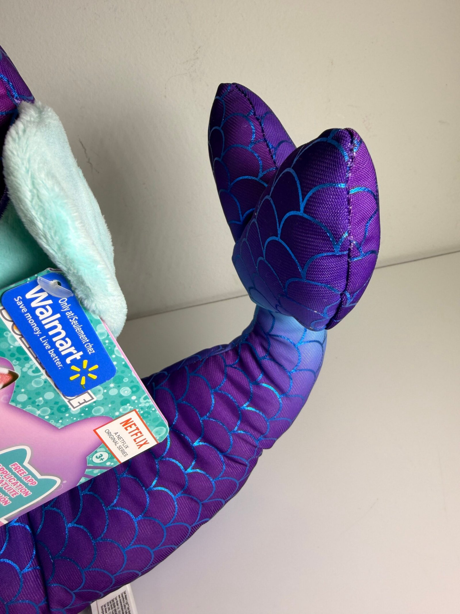 Gabby's Dollhouse Mercat stuffed animal Dreamworks half cat/half fish hybrid (Novo) - Imagem 5