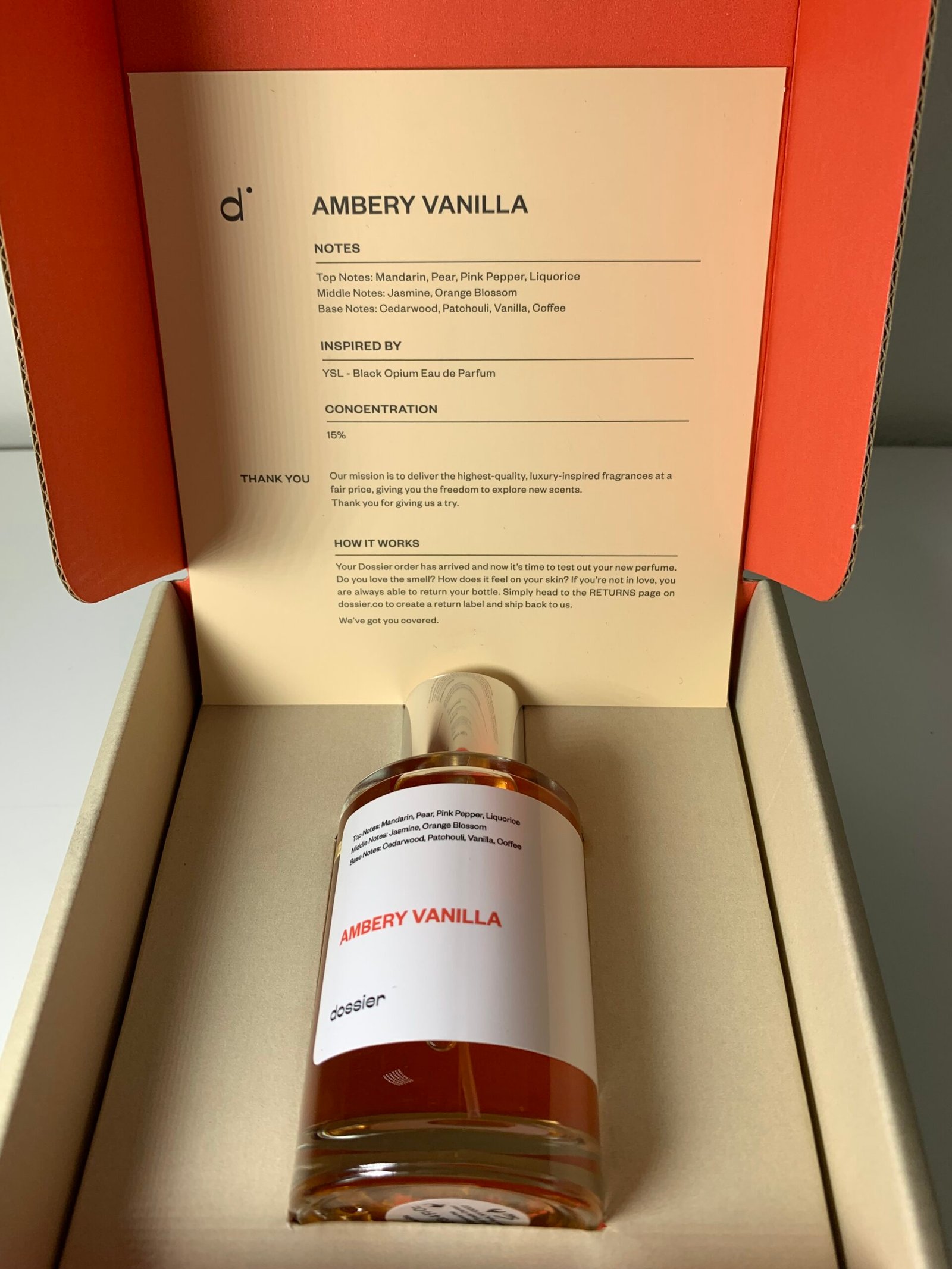 Perfume Dossier - Ambery Vanilla - Inspired by Black Opium - Women EDP Produto(Novo) - Imagem 3
