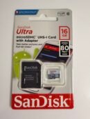 SanDisk Micro SD Card Ultra 16GB- Produto Novo (Lacrado)