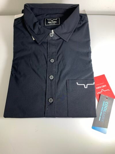 Kimes Ranch Men's KR Team Long Sleeve Dress Shirt – Western Cut, Cooltex® Technology, Embroidered Horns Logo Size: S- Produto(Novo)