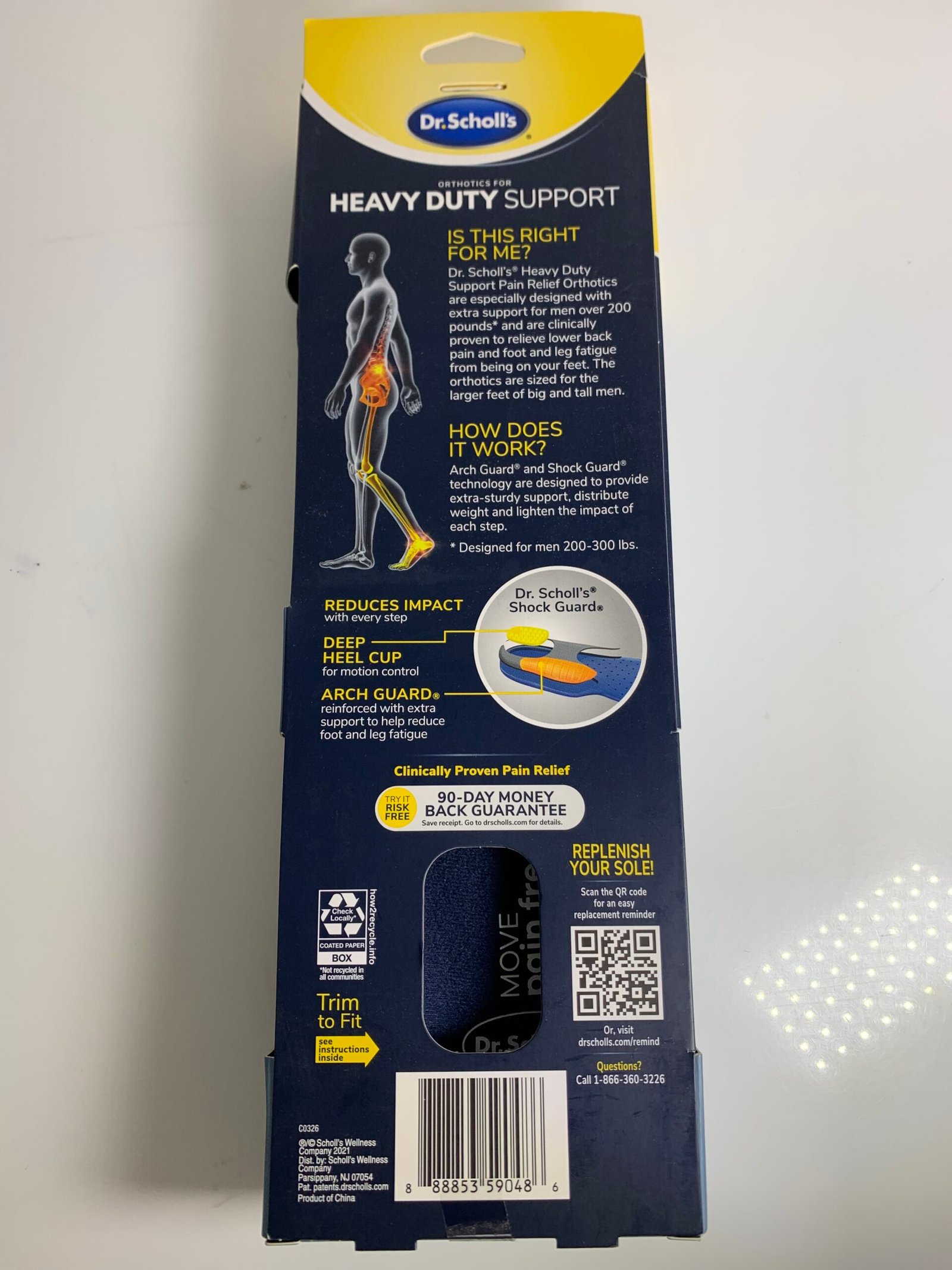 Dr Scholls Heavy Duty Support Pain Relief Orthotics Designed for Men over 200lbs- Produto Novo (Com Caixa) - Imagem 2