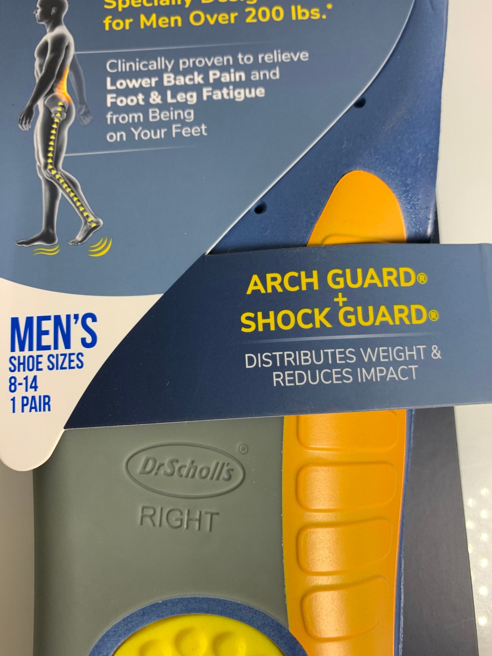 Dr Scholls Heavy Duty Support Pain Relief Orthotics Designed for Men over 200lbs- Produto Novo (Com Caixa) - Imagem 3
