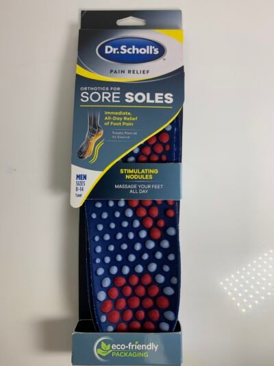 Dr. Scholl's Pain Relief Orthotics for Sore Soles for Men, 1 Pair, Size 8-14..+- Produto Novo (Com Caixa)