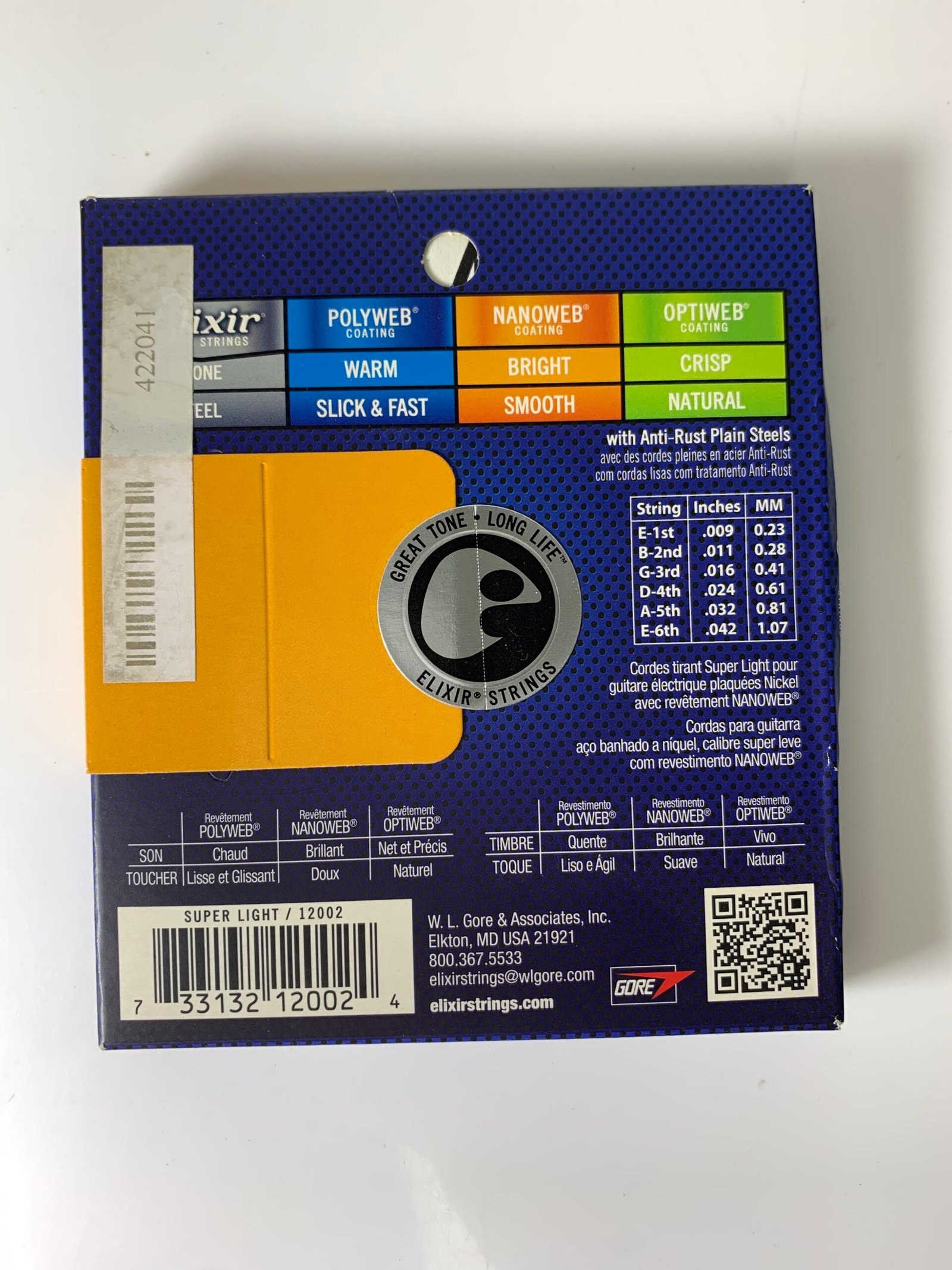 Elixir 9-42 Gauge Nickel Plated Electric Guitar String Set w/ Nanoweb Coating)- Produto Novo (Com Caixa) - Imagem 2