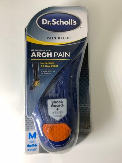 Dr. Scholl's Men's 8-12 Pain Relief Arch Pain Orthotics w/ Shock Guard..+- Produto Novo (Com Caixa)