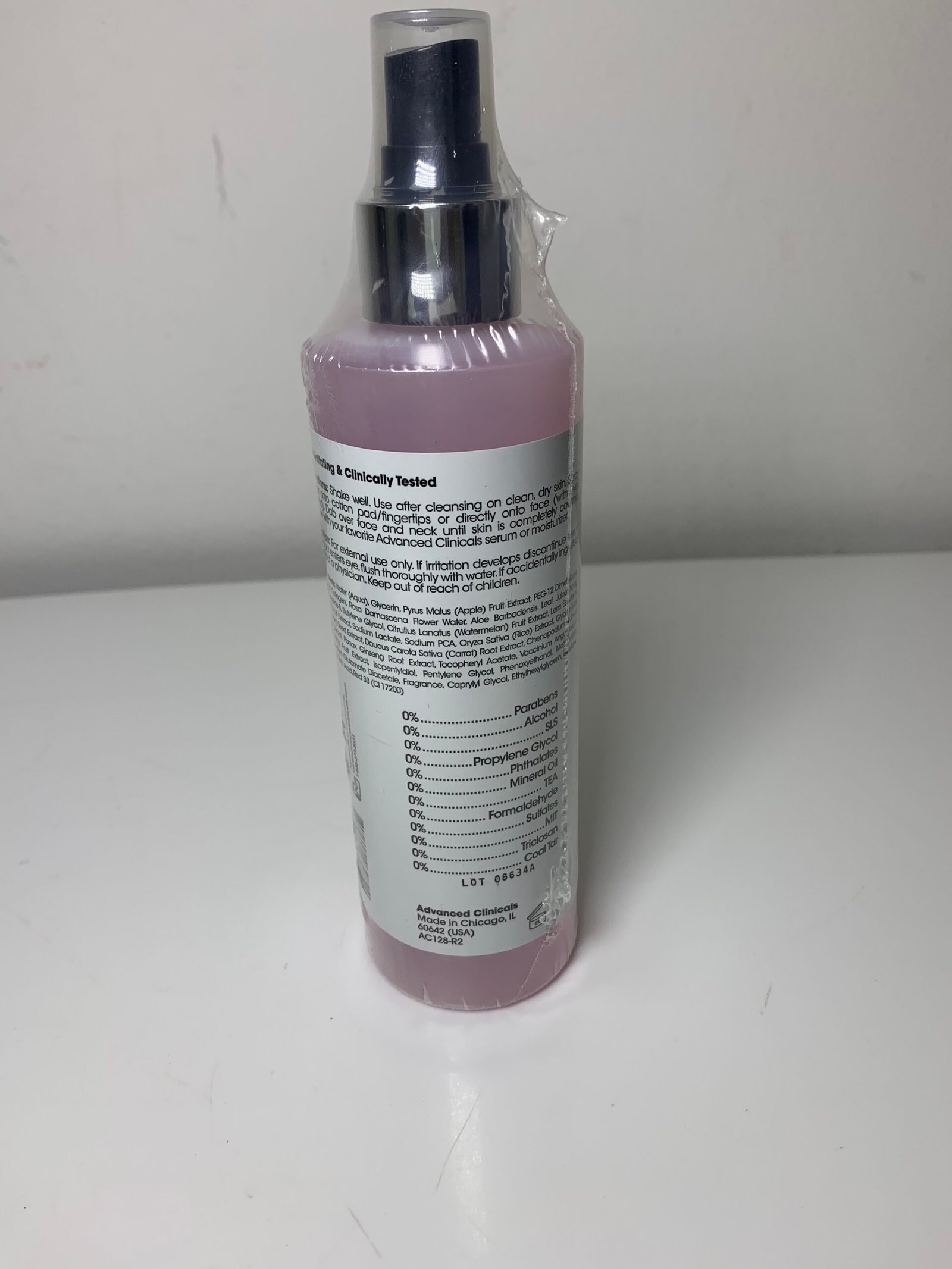 Advanced Clinicals Rosewater Toner - Tone &Tighten Formula 8 fl oz - Imagem 3