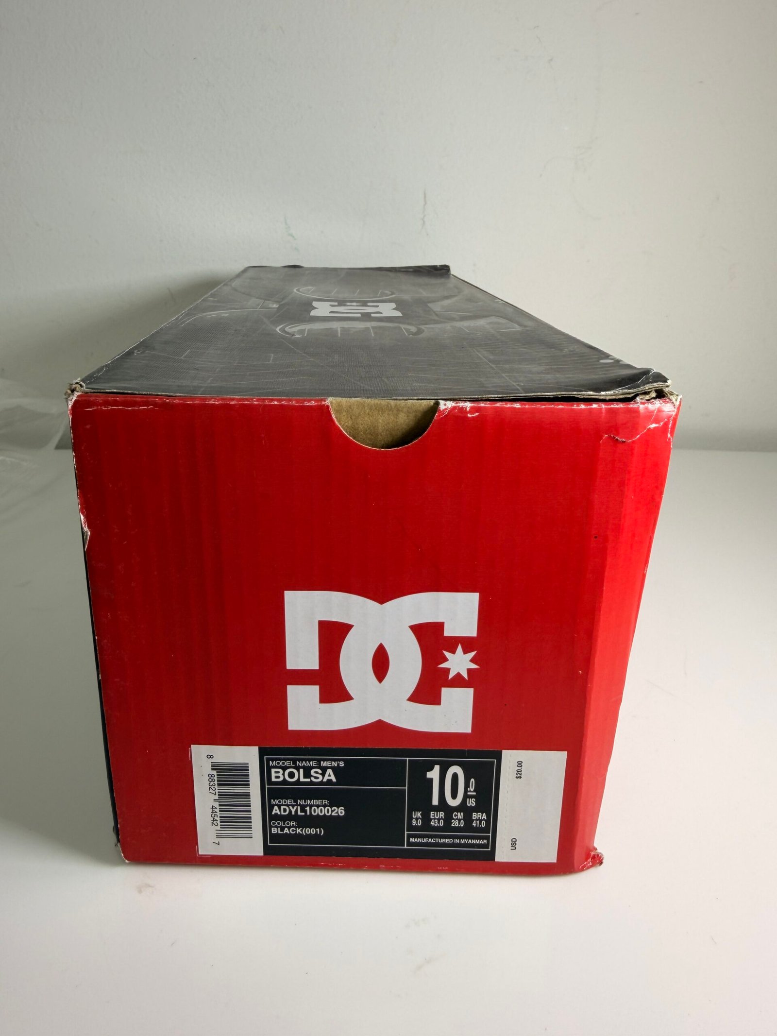 DC Shoes Bolsa Slides Size 10 Black NEW - Imagem 6