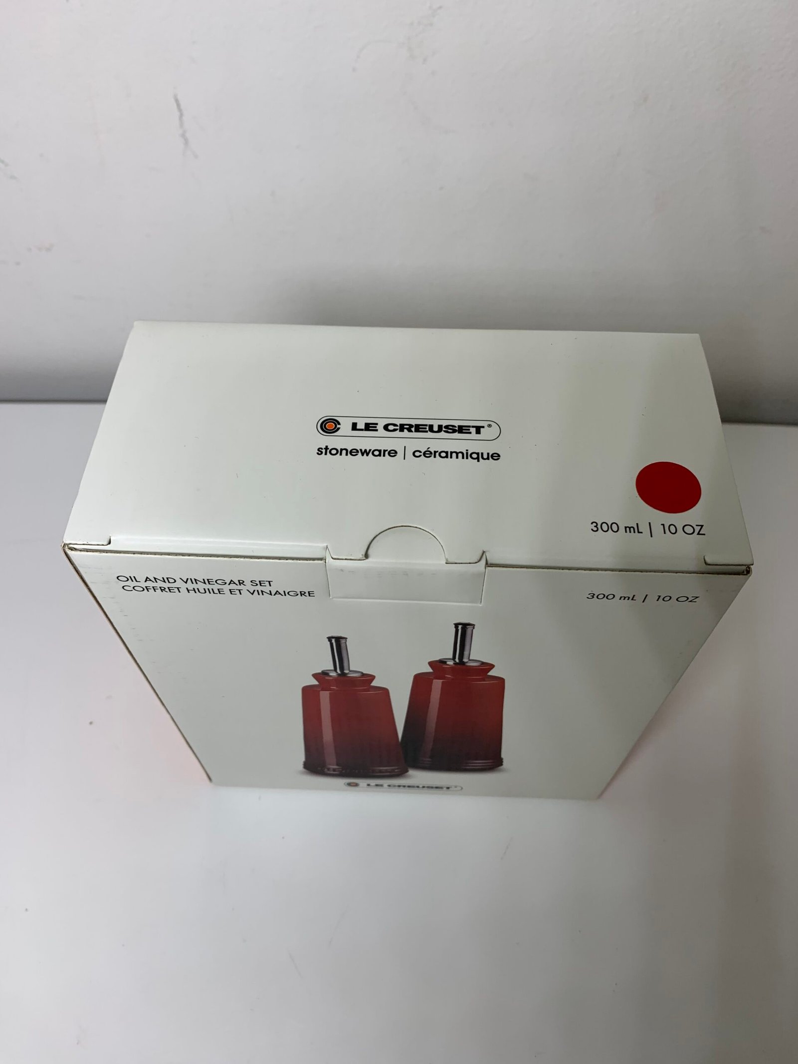 New ! Le Creuset Oil And Vinegar Set White - Imagem 3