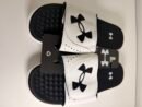 UNDER ARMOUR MEN'S IGNITE PRO SLIDES/SANDALS: WHITE/BLACK: NEW WITH TAGS: