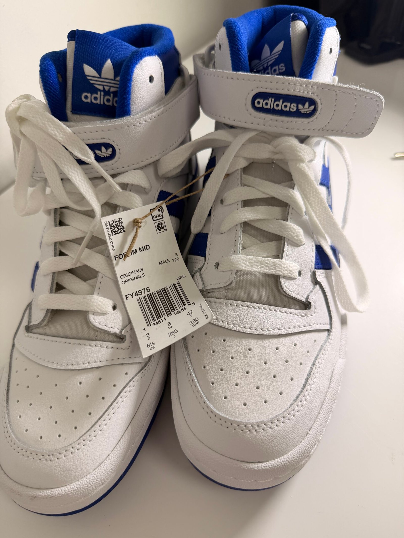 Adidas Forum Mid FY4976 White/Royal Size8 1/2 - Imagem 11