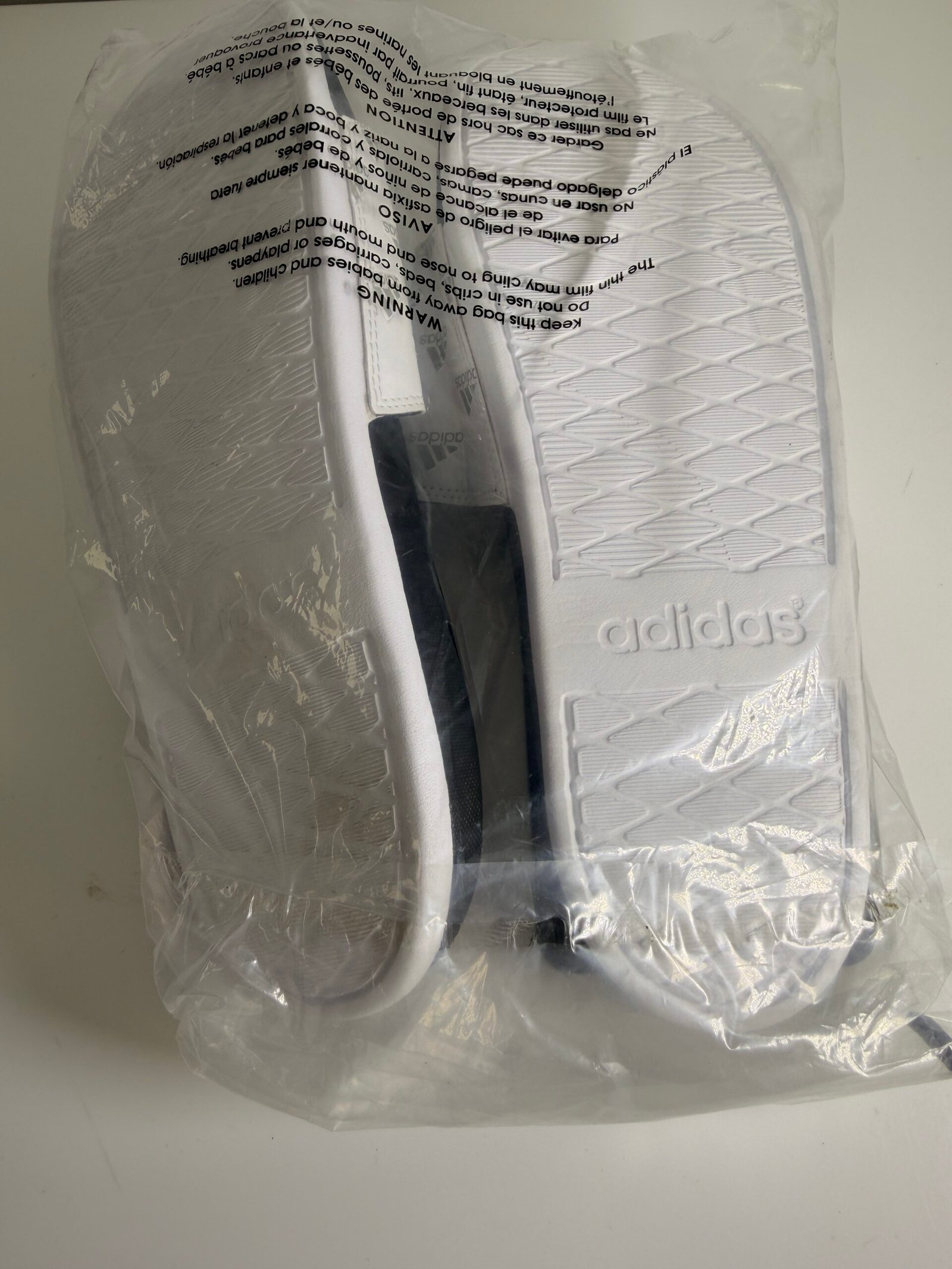 Adidas Men ADILETTE Comfort Slipper White Gray Shoes Slide Casual Sandals GV9737 - Imagem 3