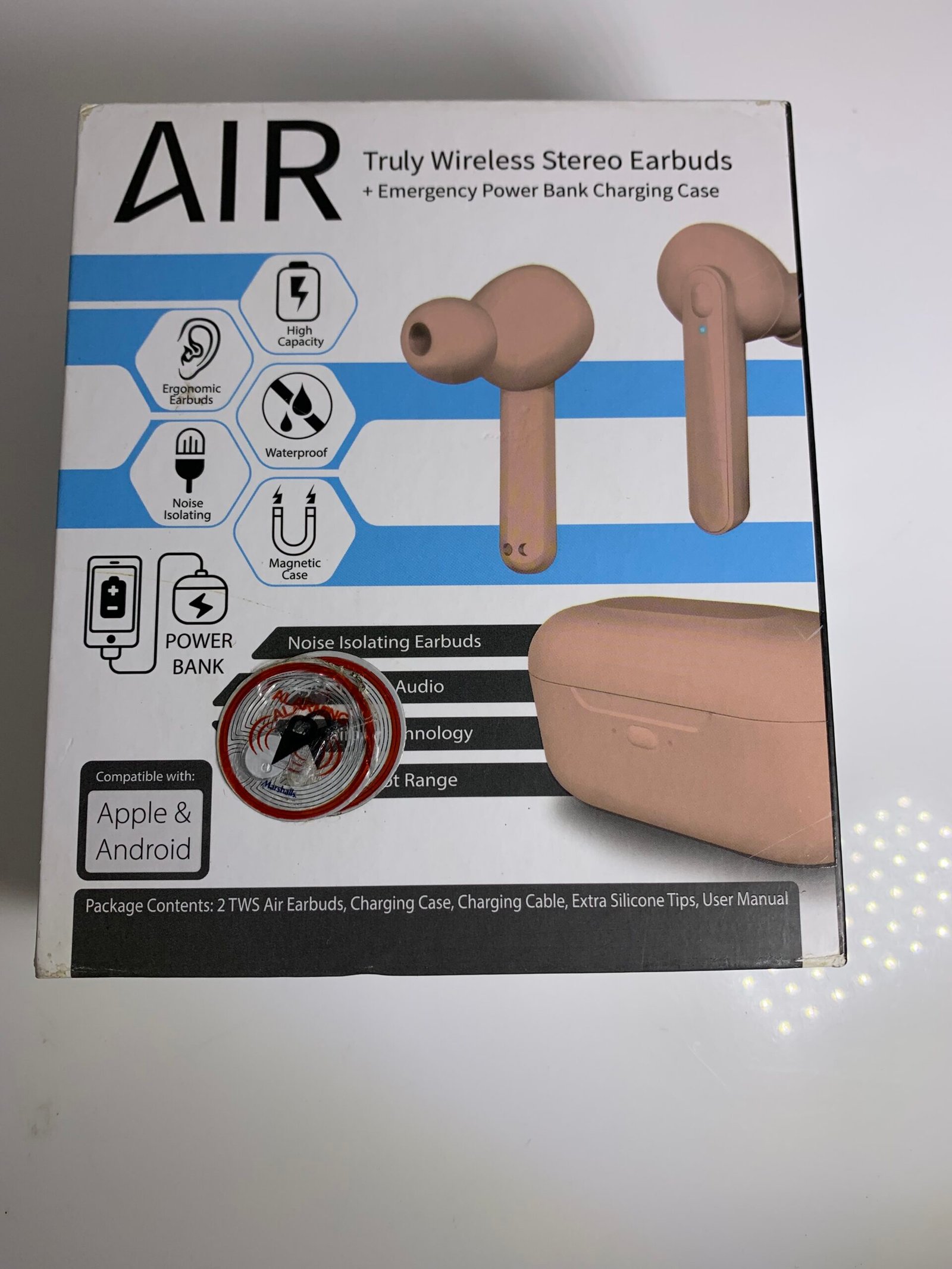 Truly Wireless Stereo Earbuds + Emergency Power Bank Charging Case - Imagem 2