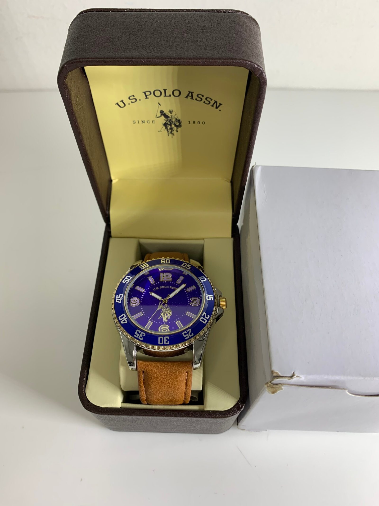 U.S. Polo Assn. Men's Analog Display Analog Quartz Brown Watch Lexytronics (1979) - Imagem 4