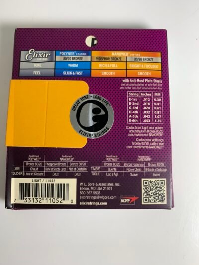 Elixir - Nanoweb Coated 80/20 Bronze - Produto Novo