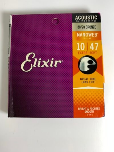 Elixir - Nanoweb Coated 80/20 Bronze - 10/47 Extra Light - Produto Novo