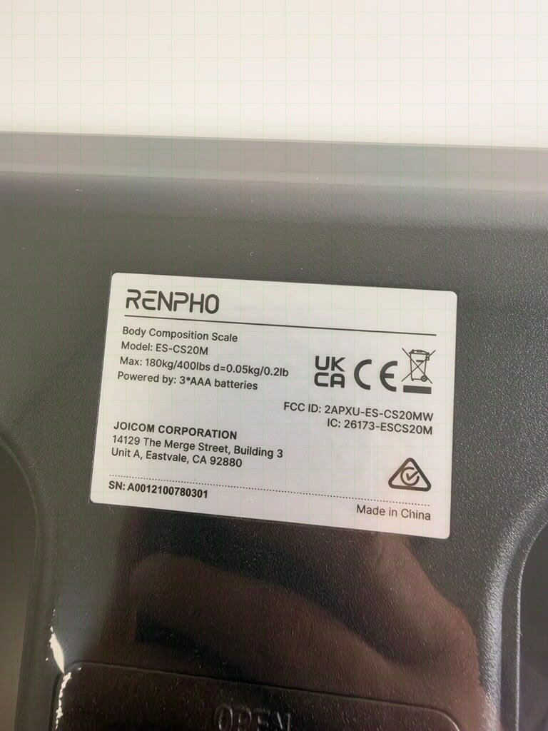 Renpho - Balança Corporal Model: ES-CS20M - Produto Novo (Sem Caixa) - Imagem 2